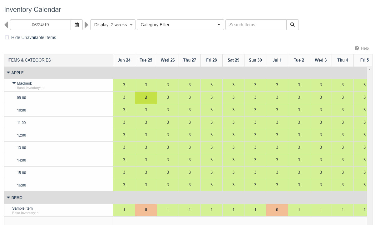 Checkfront screenshot: Reports
