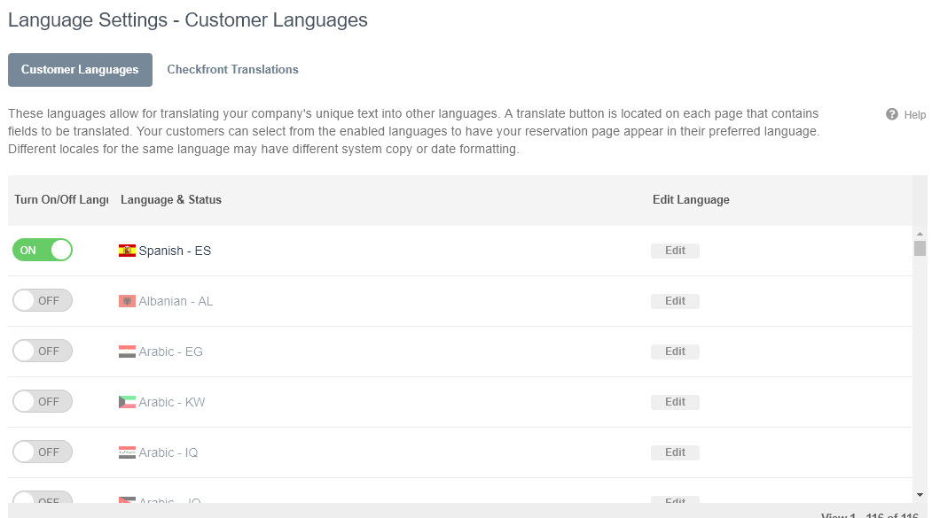 Checkfront screenshot: Unique Features