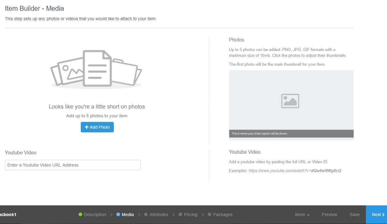 Checkfront screenshot: Adding Products