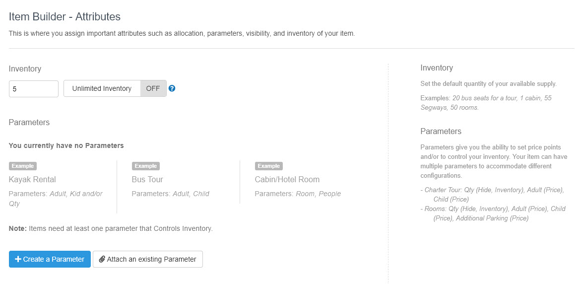 Checkfront screenshot: Adding Products